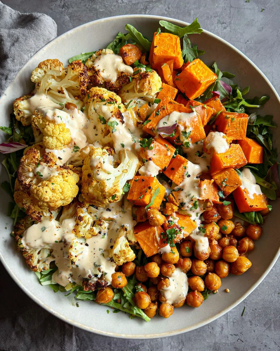 Easy Nourish Bowl Recipe with Tahini Yogurt Dressing