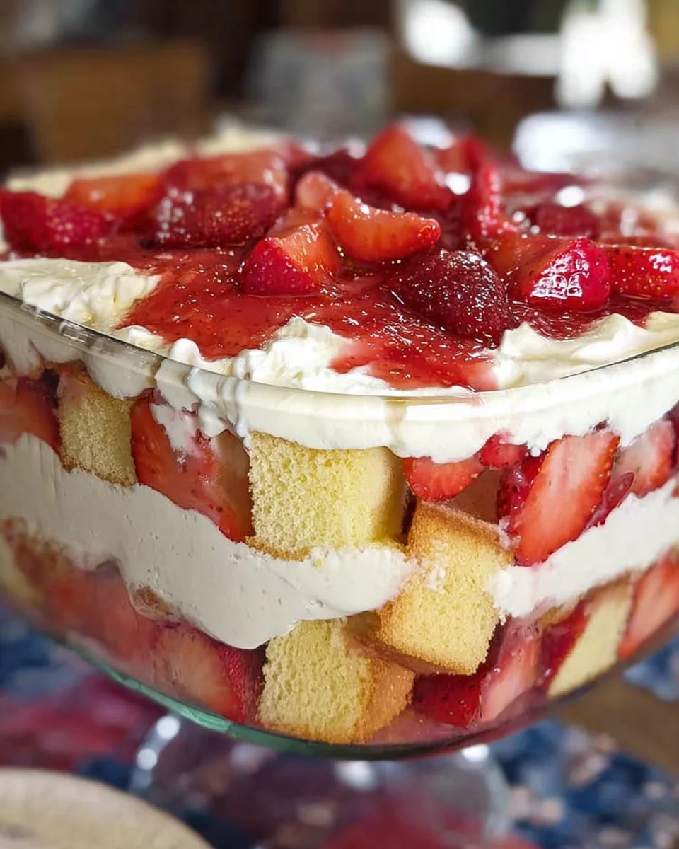 Easy Strawberry Trifle with Pound Cake 17 Easy