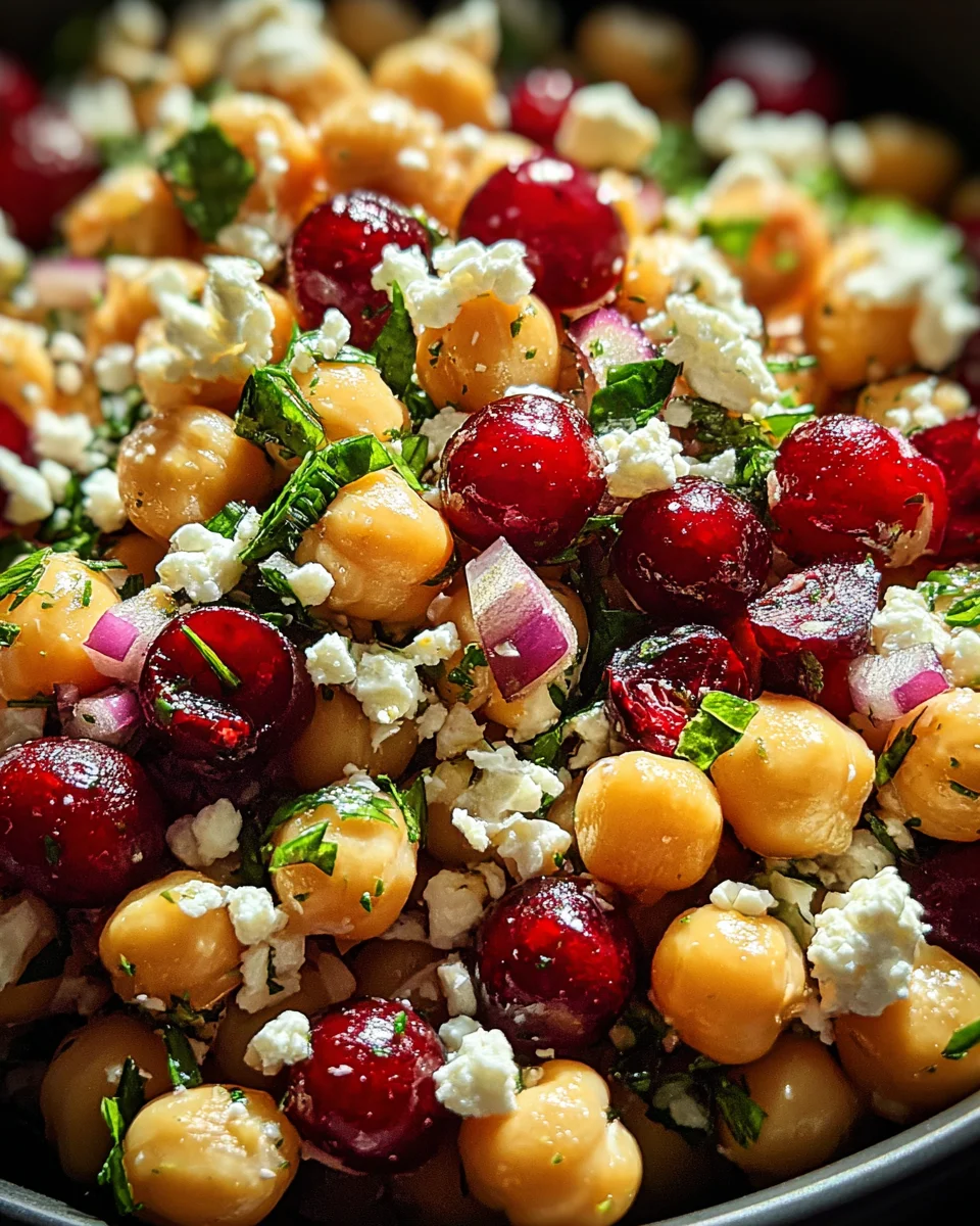 Feta & Cranberry Chickpeas with Lemon Vinaigrette 21 Feta