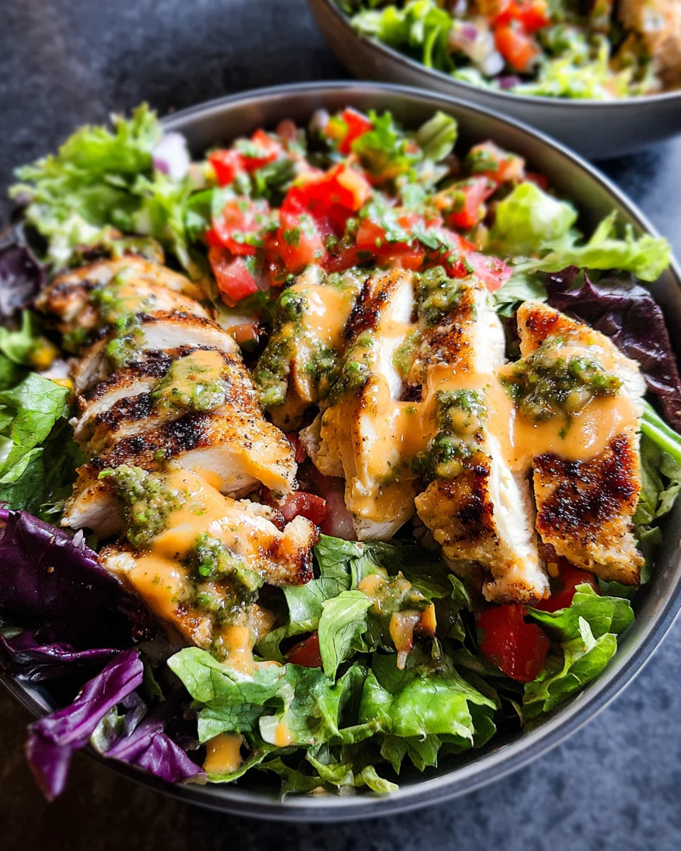 Fiesta Ranch Salad with Salsa Verde Chicken