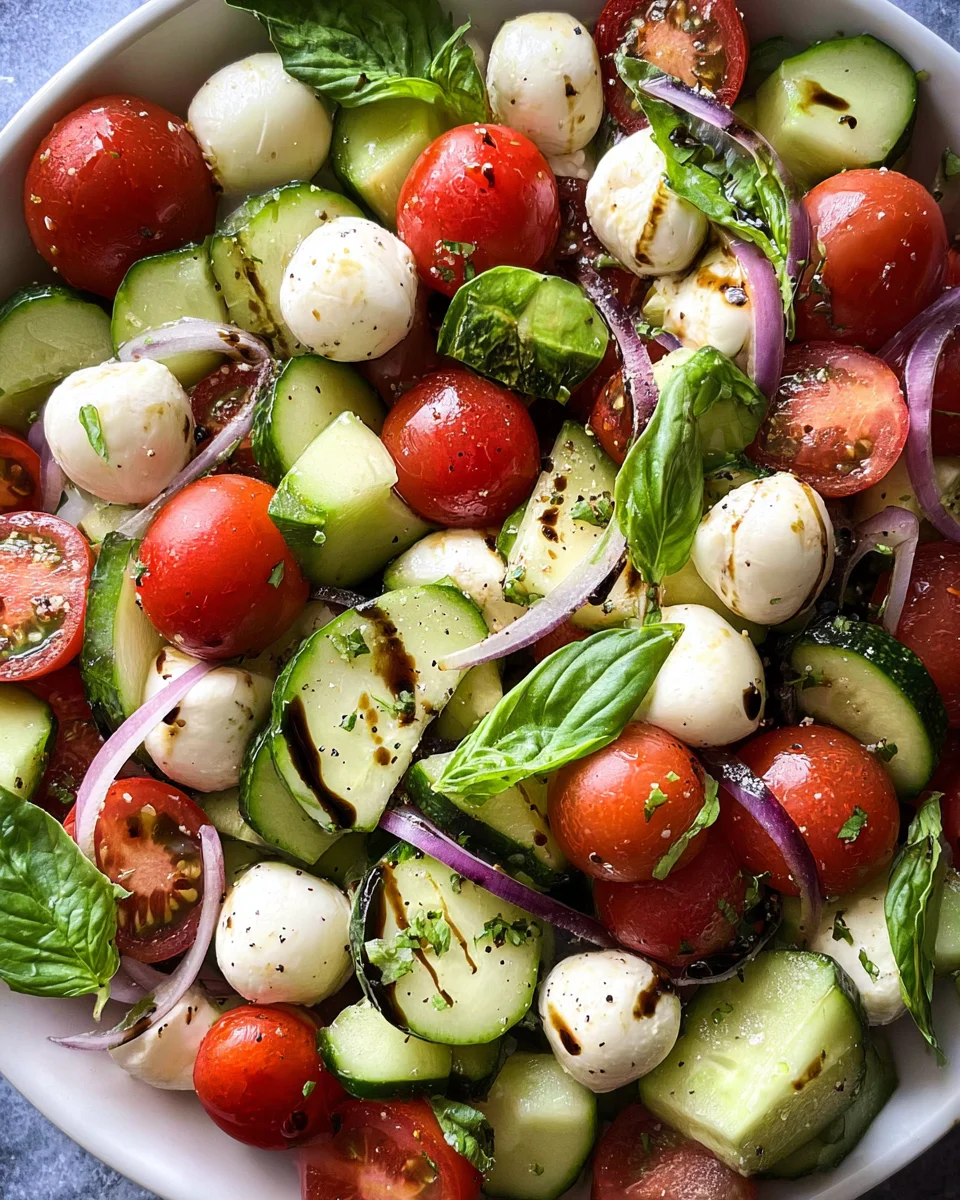Fresh Cucumber Caprese Salad 19 Fresh