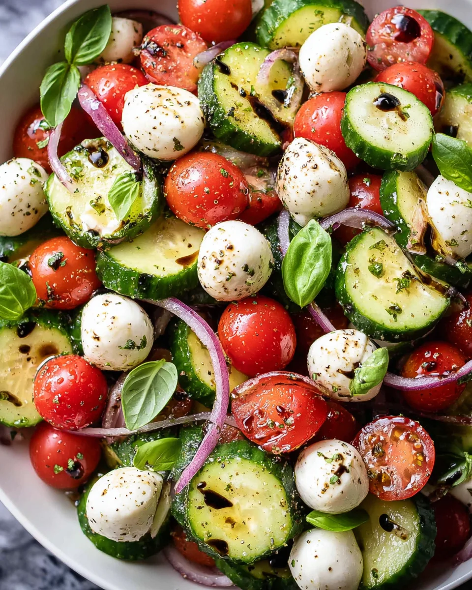 Fresh Cucumber Caprese Salad 20 Fresh