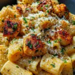Garlic Butter Chicken with Rigatoni and Parmesan 26 Garlic Butter Chicken with Rigatoni and Parmesan