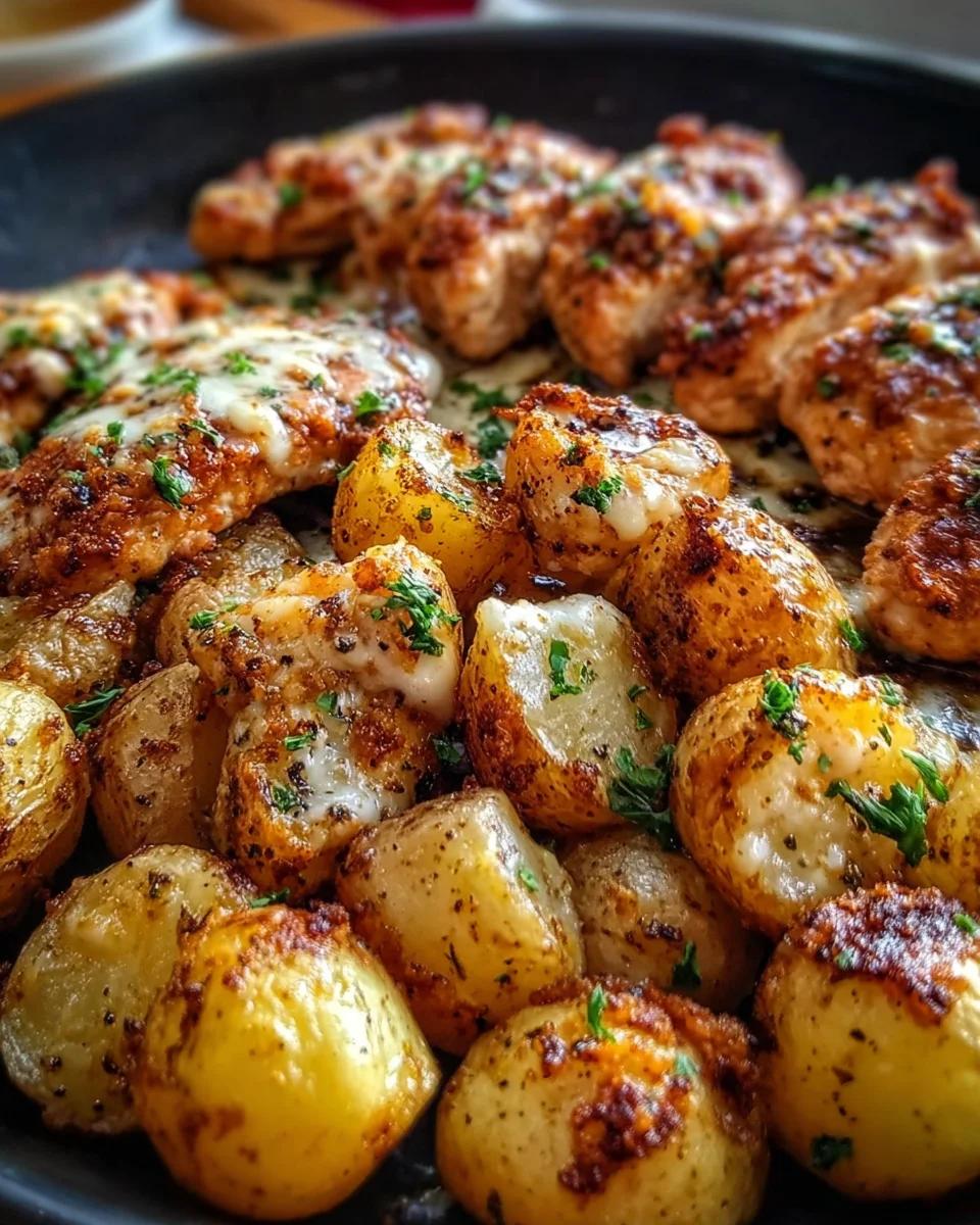 Garlic Parmesan Chicken and Potatoes (One-Pan Dinner)
