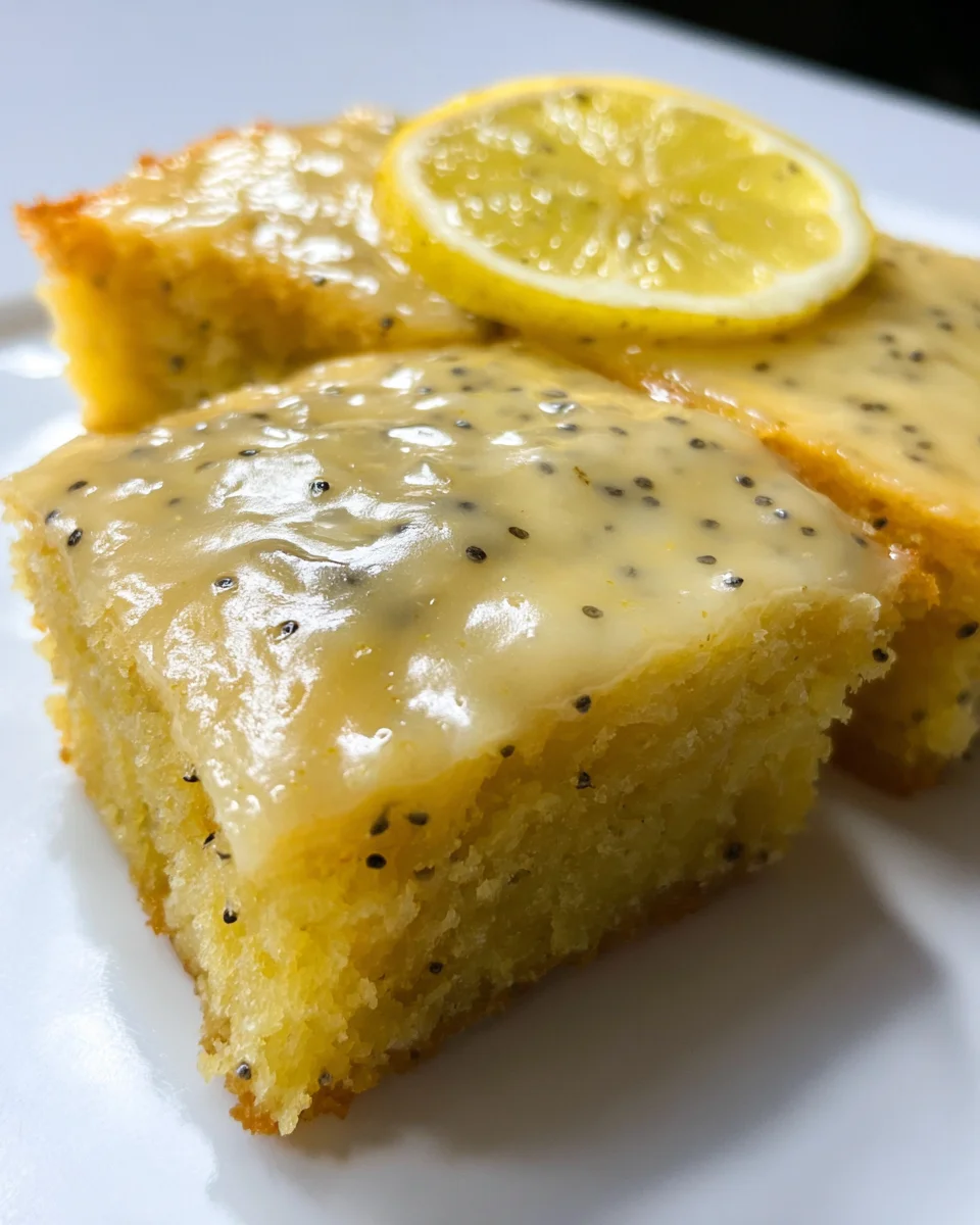 Glazed Lemon Poppy Seed Bars
