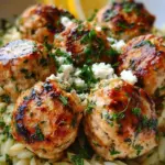 Greek Chicken Meatballs with Lemon Orzo 31 Greek Chicken Meatballs with Lemon Orzo