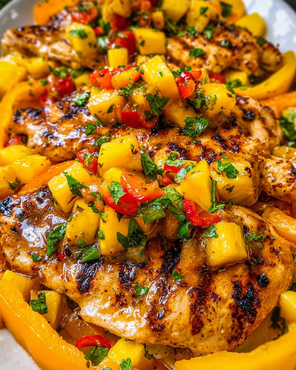Grilled Mango Pineapple Chicken