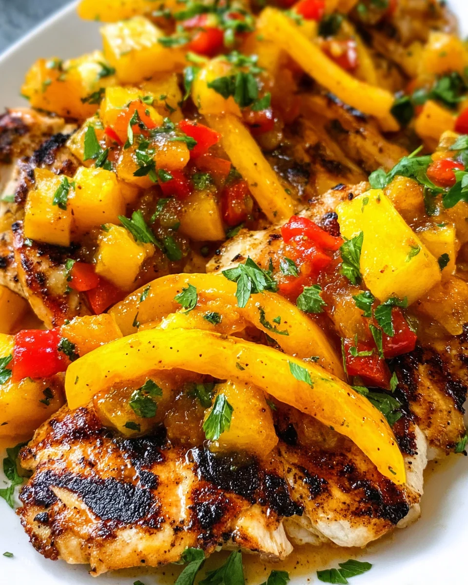 Grilled Mango Pineapple Chicken 18 Grilled