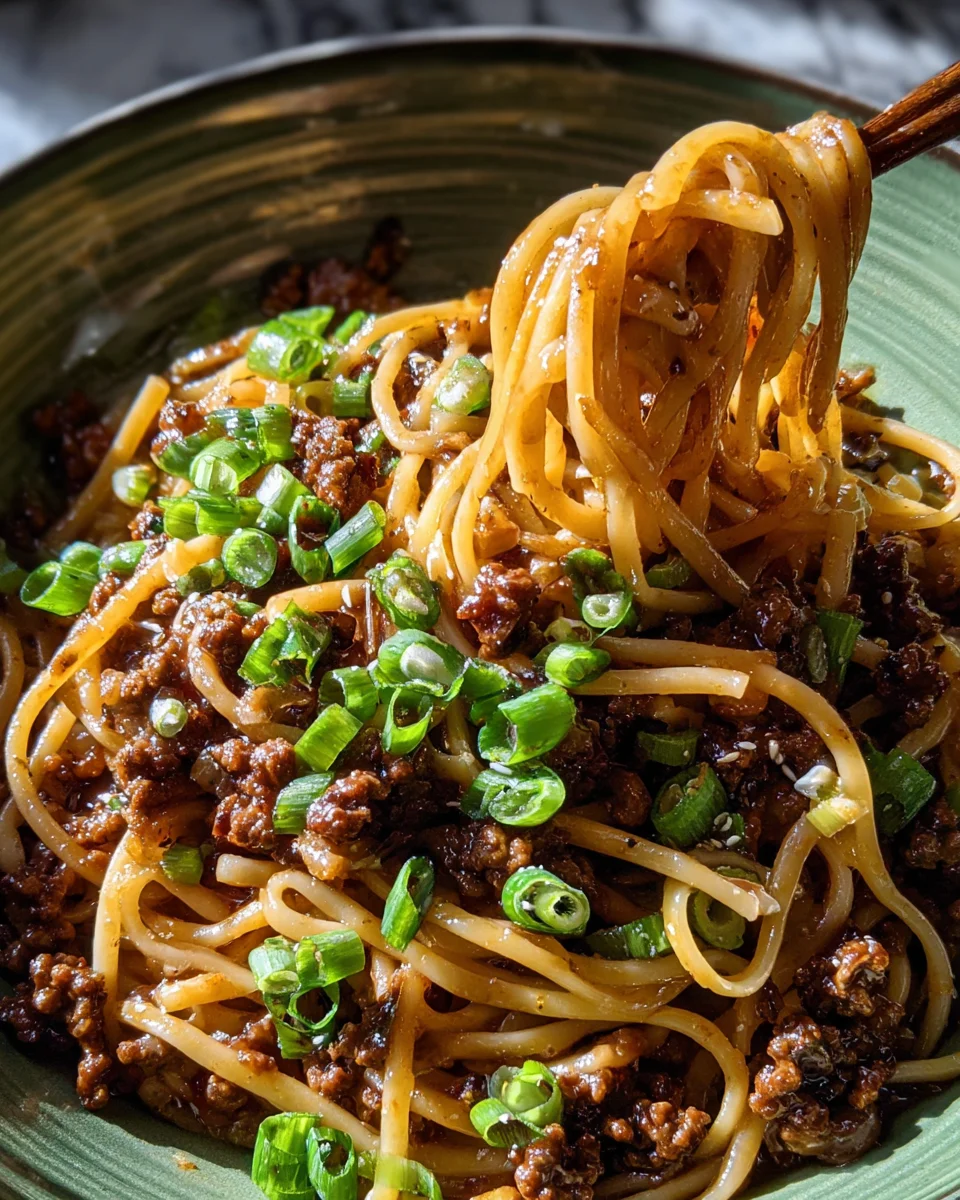 Ground Beef Mongolian Noodles 24 Ground
