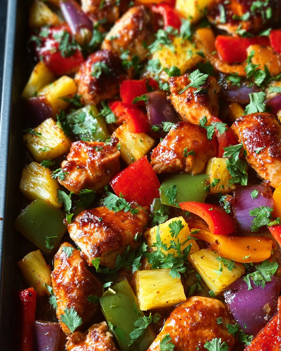 Hawaiian Chicken Sheet Pan