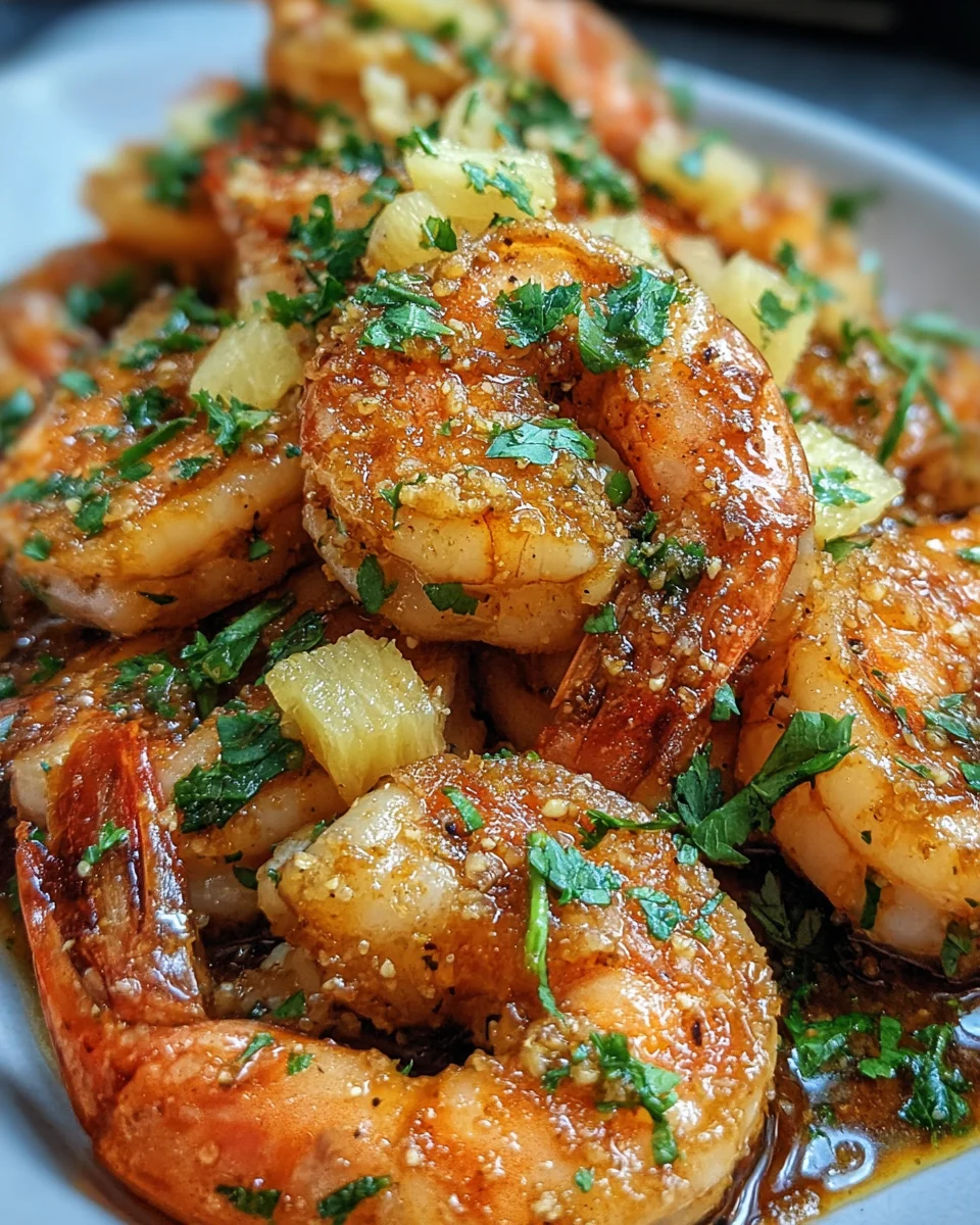 Hawaiian Garlic Shrimp