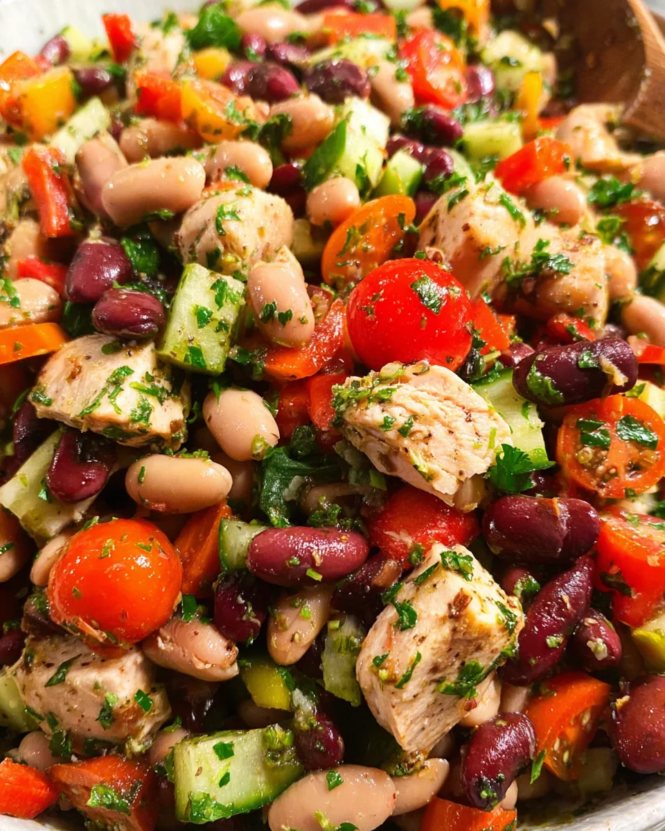 High-Protein Dense Bean Salad with Chicken 21 High-Protein