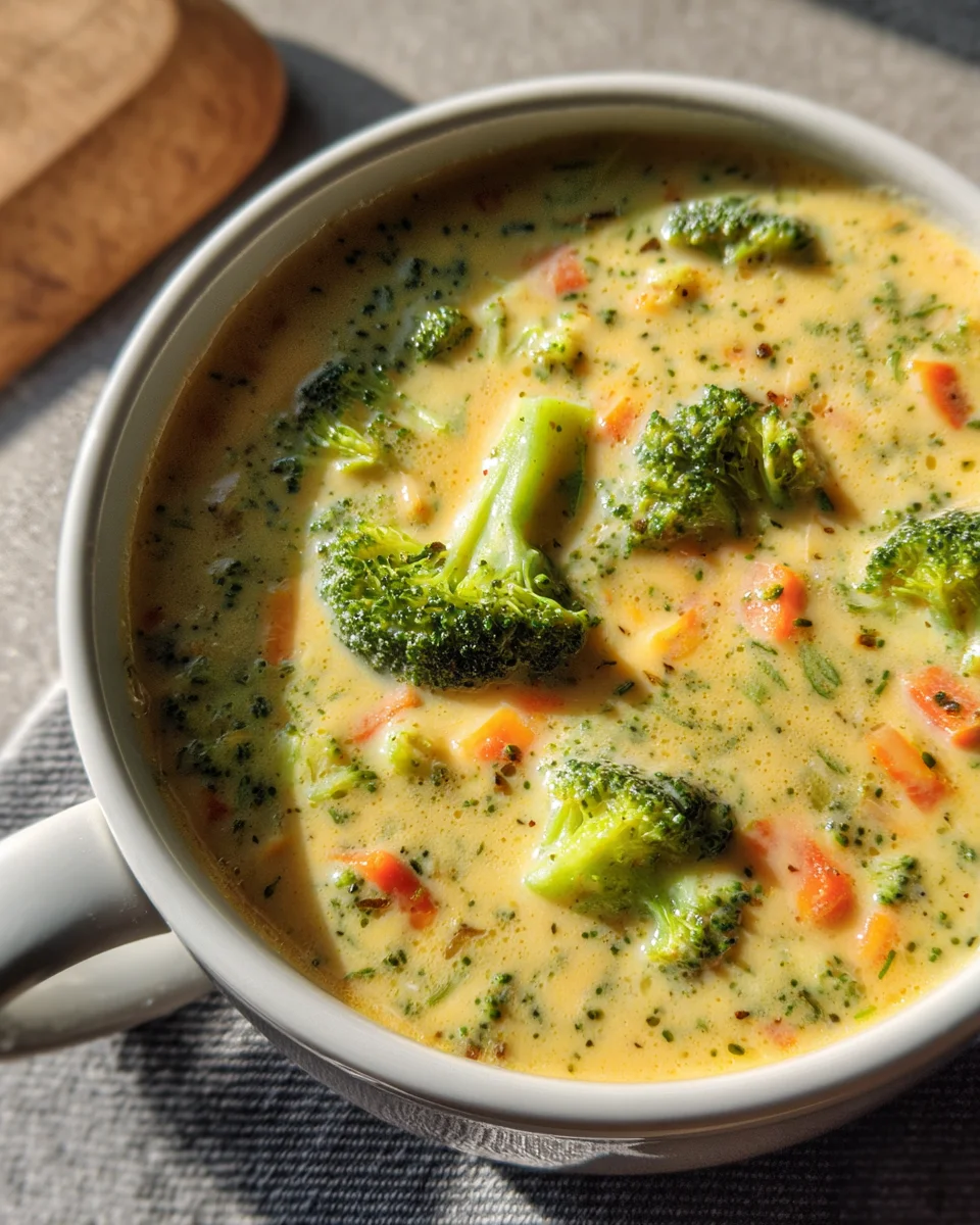 High Protein Broccoli Cheddar Soup