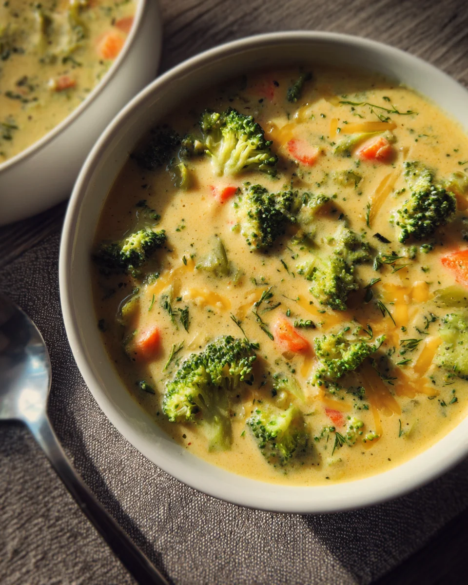High Protein Broccoli Cheddar Soup 29 High