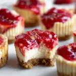 High Protein Healthy Strawberry Cheesecake Bites