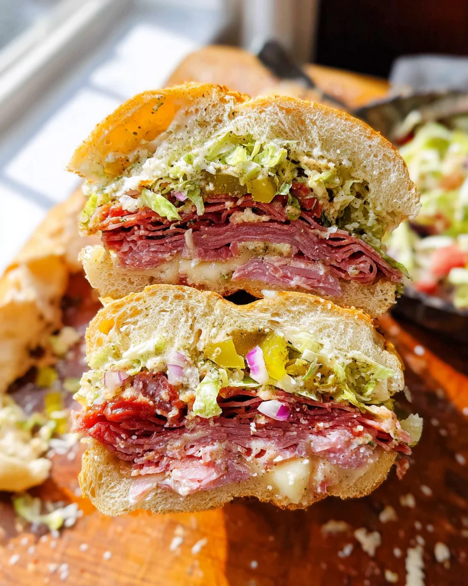 Italian Grinder Salad Sandwich (TikTok Viral Recipe)