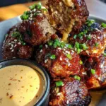 Korean BBQ Meatballs with Spicy Mayo Dip 36 Korean BBQ Meatballs with Spicy Mayo Dip