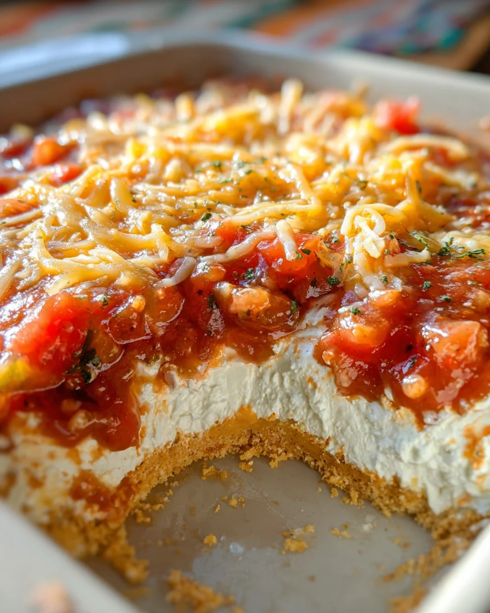 Layered Cream Cheese and Salsa Dip 15 Layered