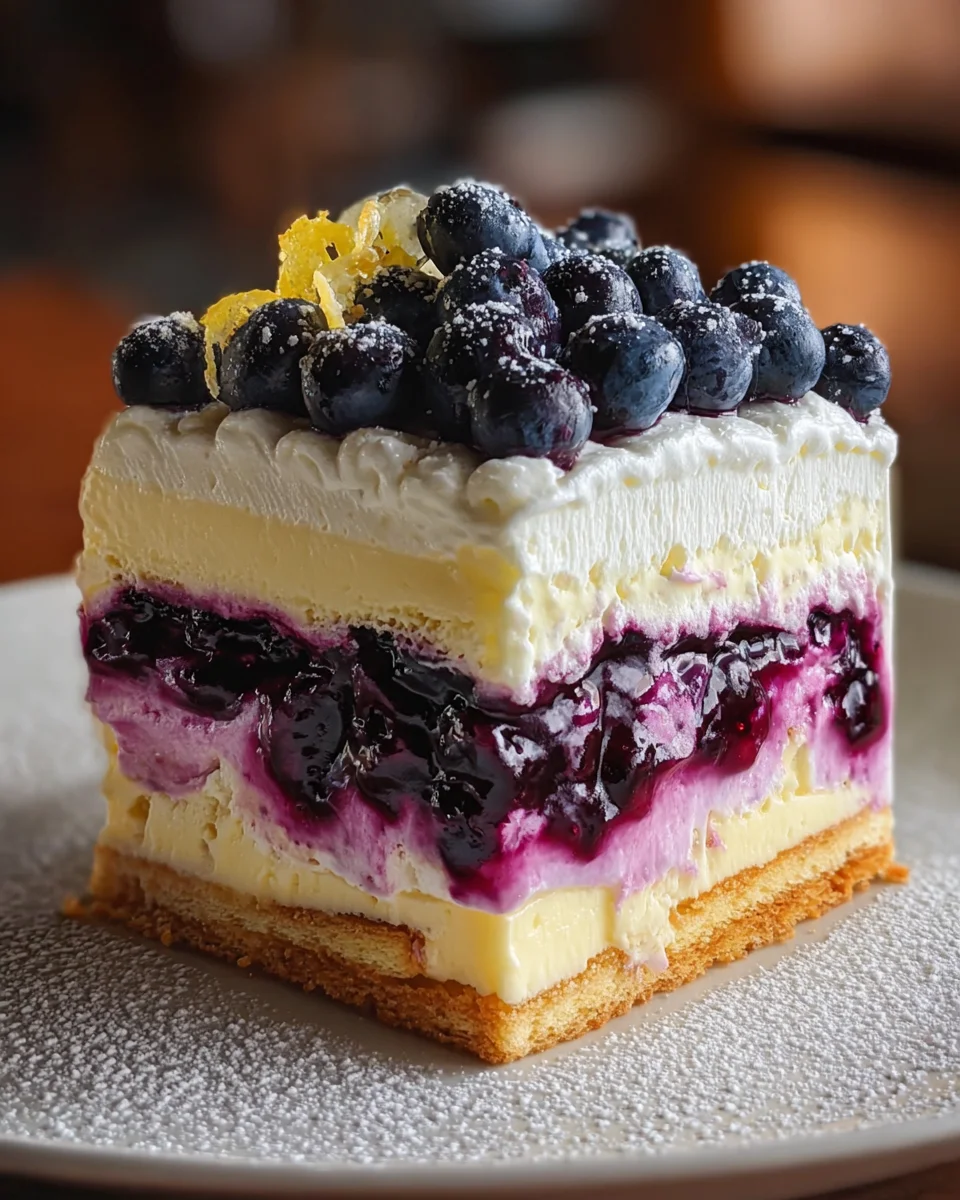 Lemon Blueberry Shortbread Mousse Cake 20 Lemon