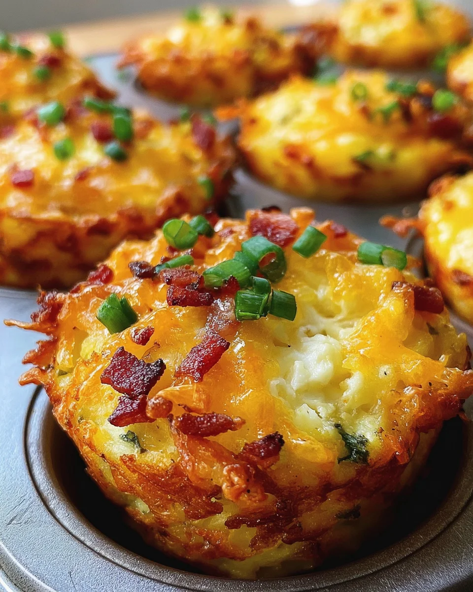 Loaded Bacon and Egg Hash Brown Muffins 20 Loaded