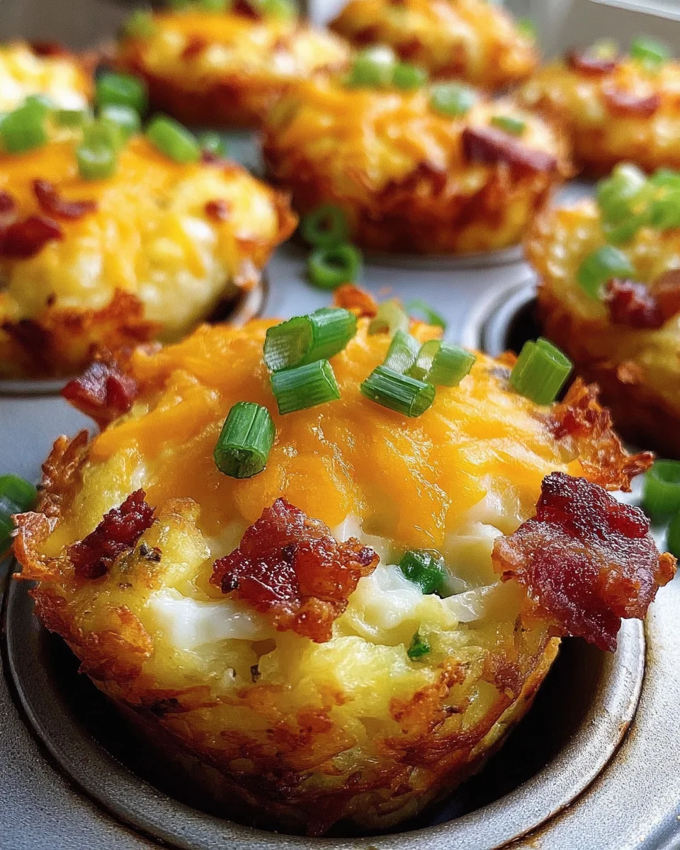 Loaded Bacon and Egg Hash Brown Muffins 21 Loaded