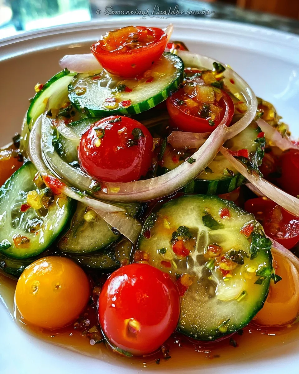 Marinated Cucumbers, Onions, and Tomatoes 19 Marinated