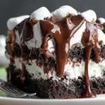 Marshmallow Chocolate Poke Cake 22 Marshmallow Chocolate Poke Cake
