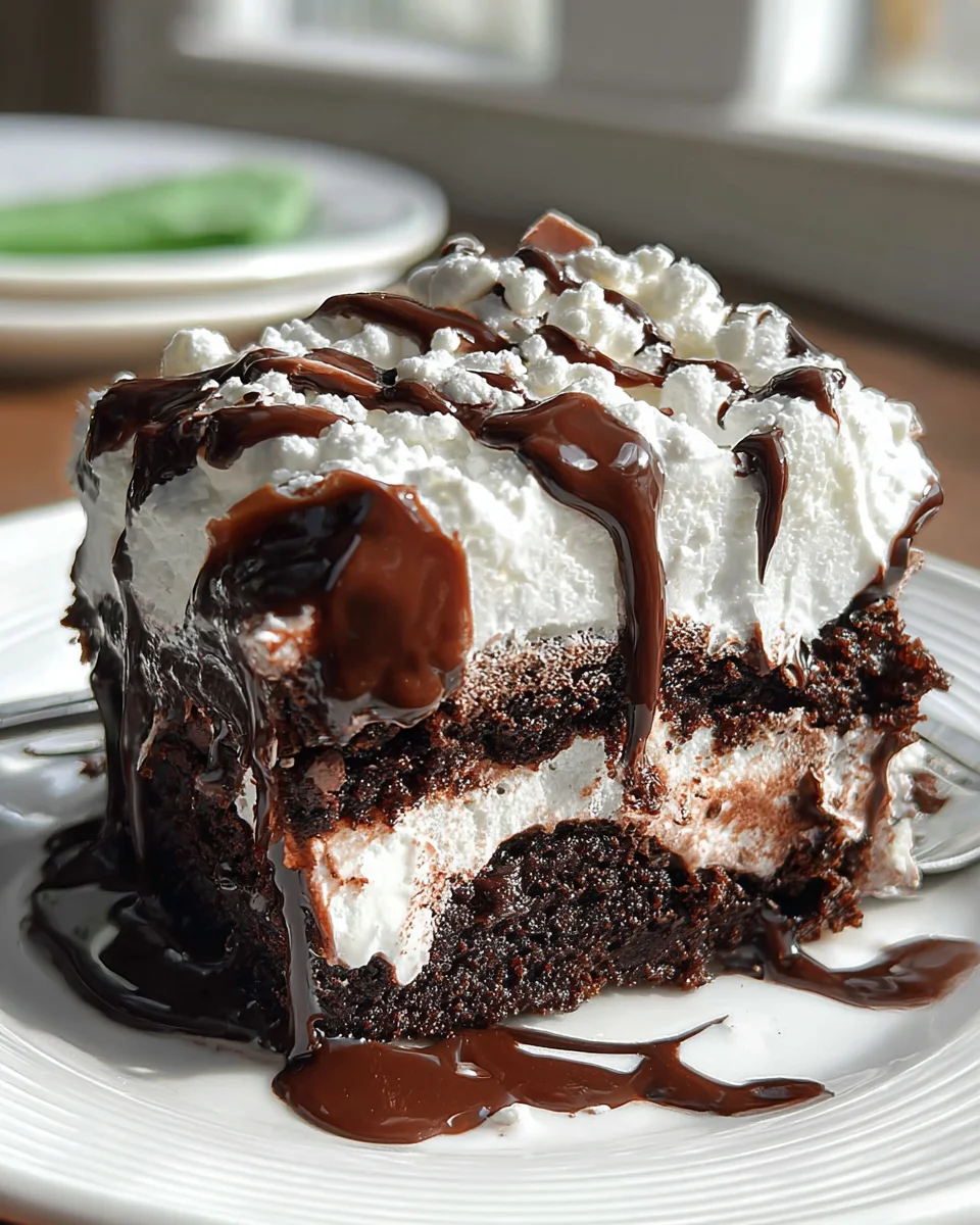 Marshmallow Chocolate Poke Cake 20 Marshmallow