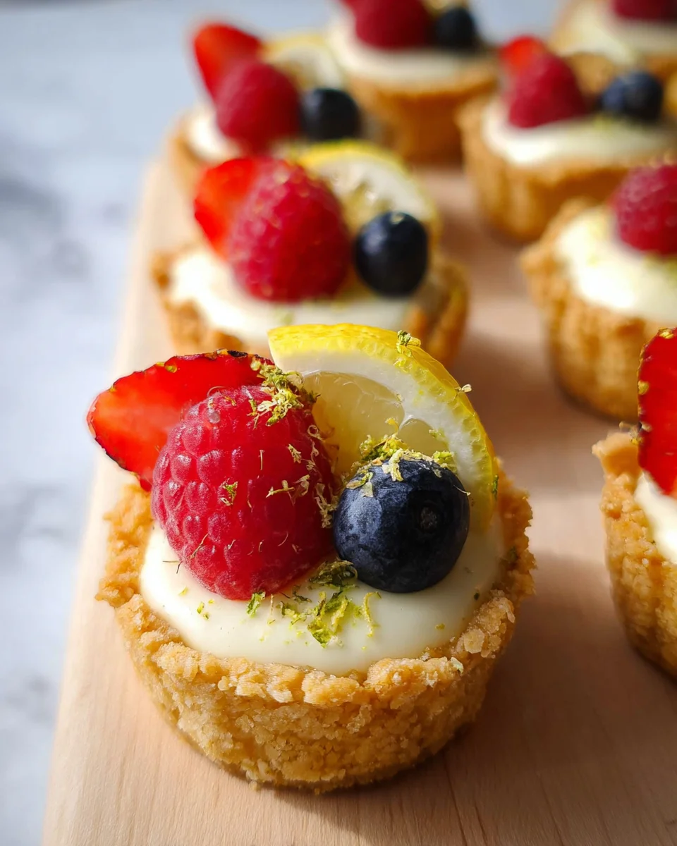 Mini Lemon Cheesecake Tarts 21 Mini