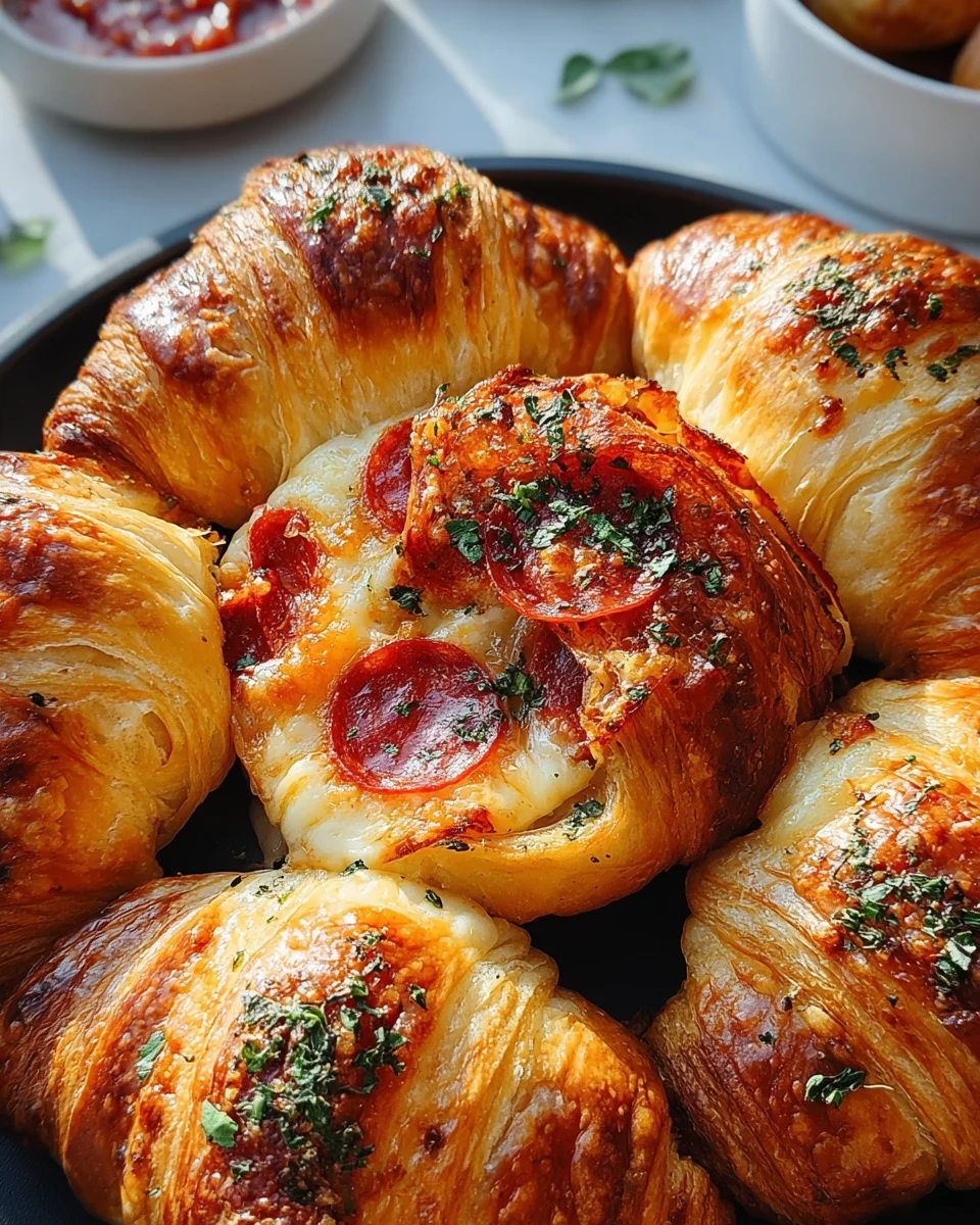 Mozzarella Pepperoni Croissant Rolls