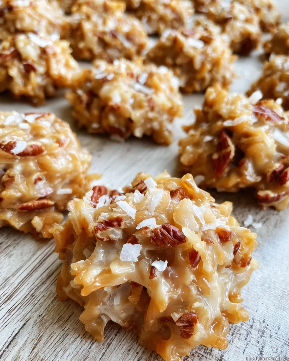 No-Bake Coconut Praline Cookies