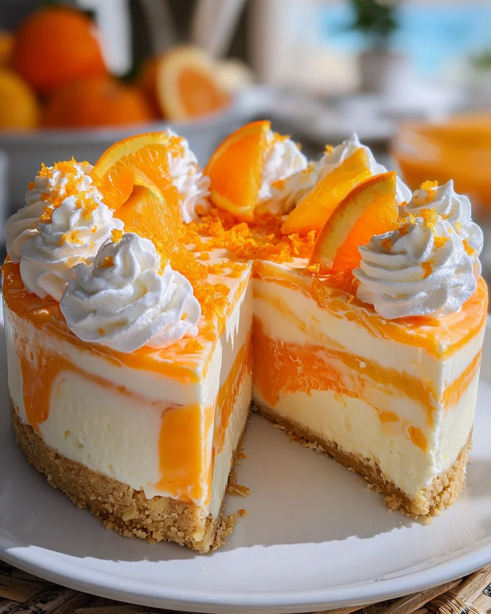No-Bake Orange Creamsicle Cheesecake