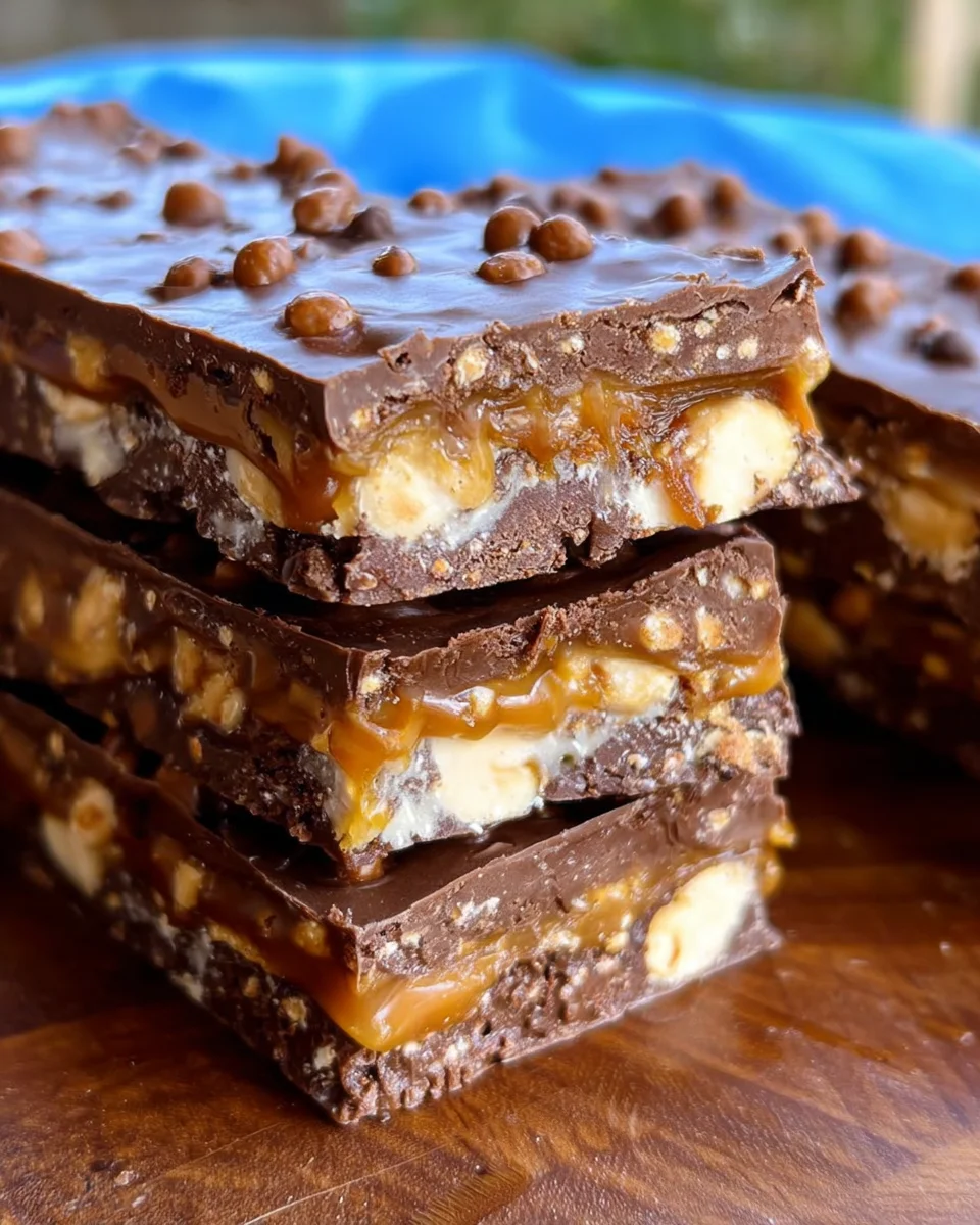 No Bake Crispy Snickers Bars 24 No
