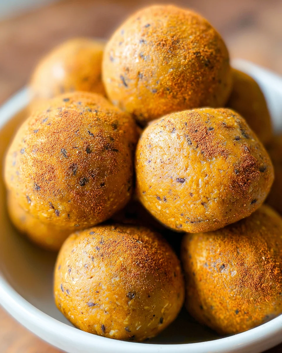 No Bake Healthy Pumpkin Pie Energy Balls