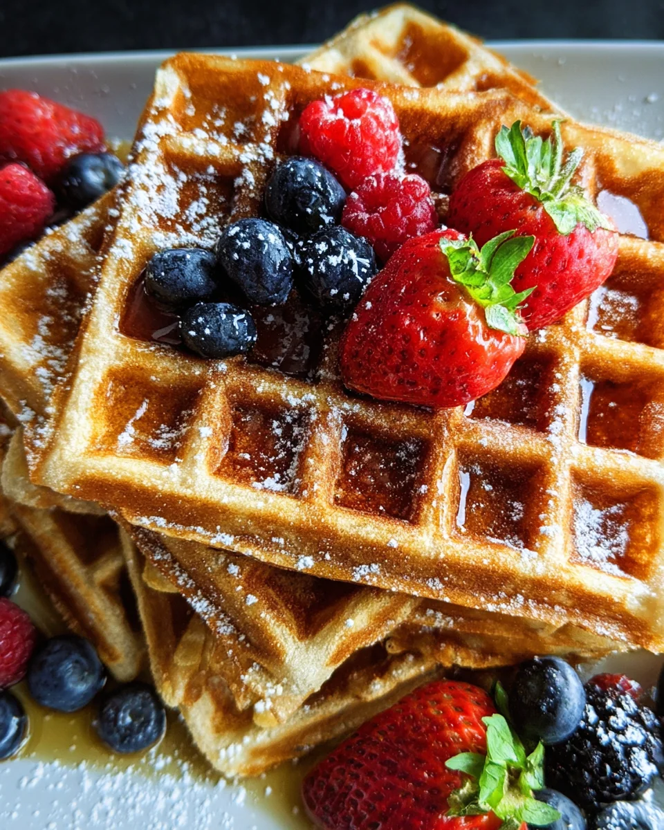 Oatmeal Cottage Cheese Waffles