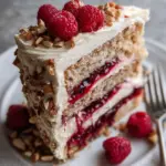 One Bowl Vegan Almond Raspberry Cake with Cream Cheese Frosting