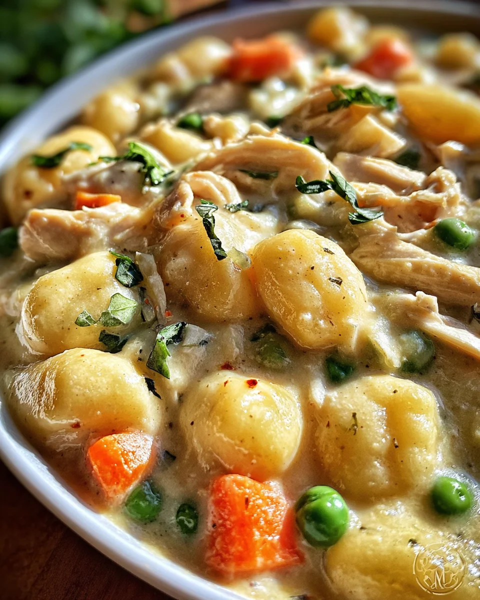 One Pot Gnocchi Chicken Pot Pie