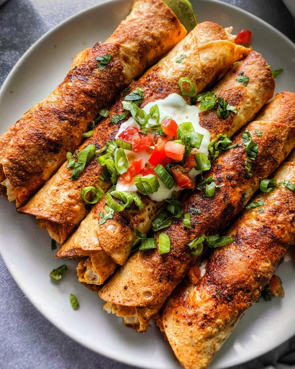 Oven Baked Chicken Taquitos Recipe