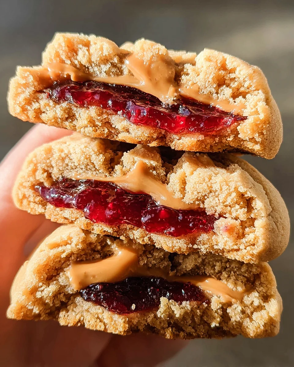 PB&J Stuffed Cookies