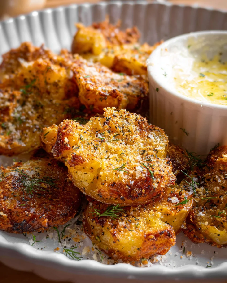 Parmesan Smashed Potatoes 21 Parmesan
