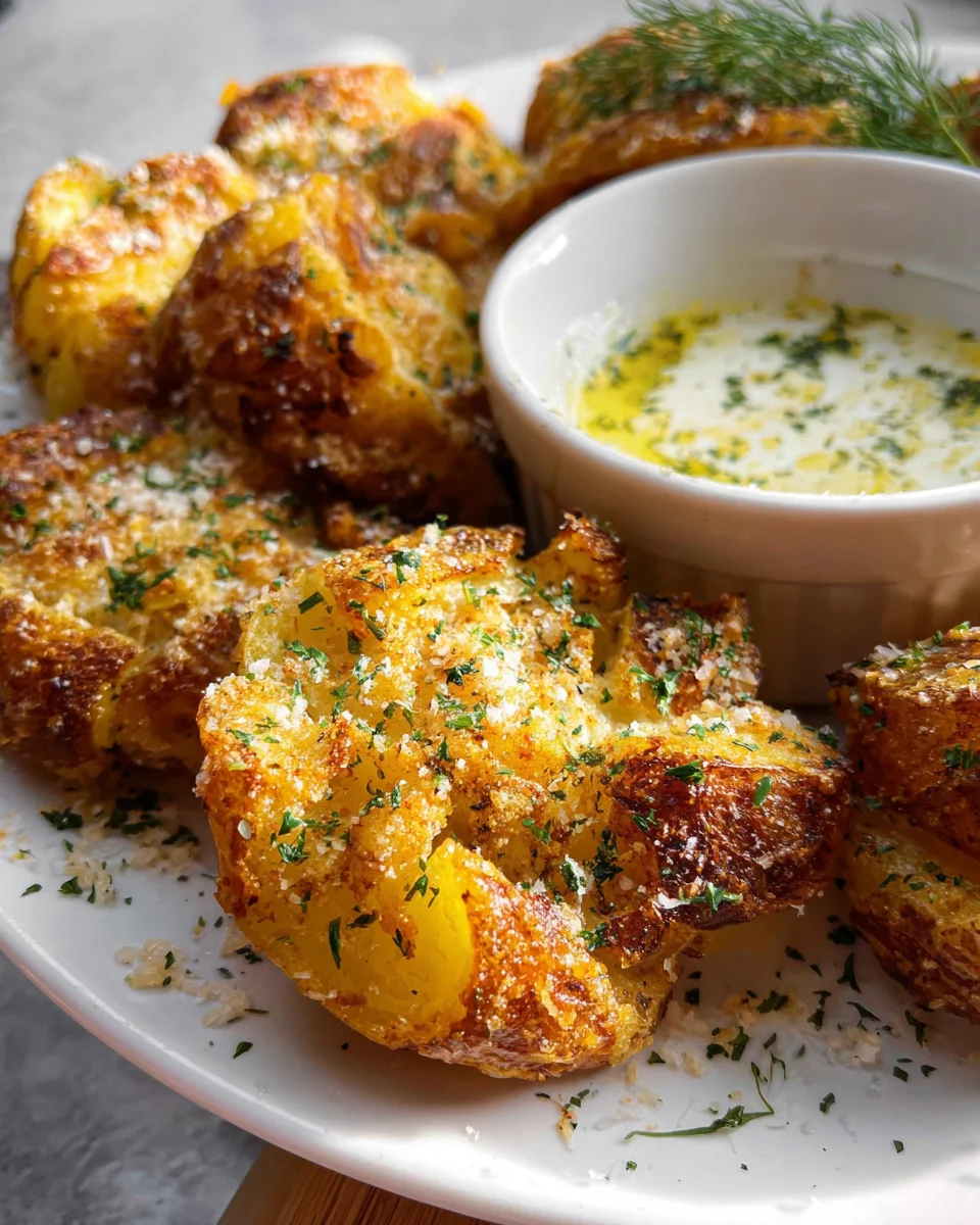 Parmesan Smashed Potatoes 22 Parmesan