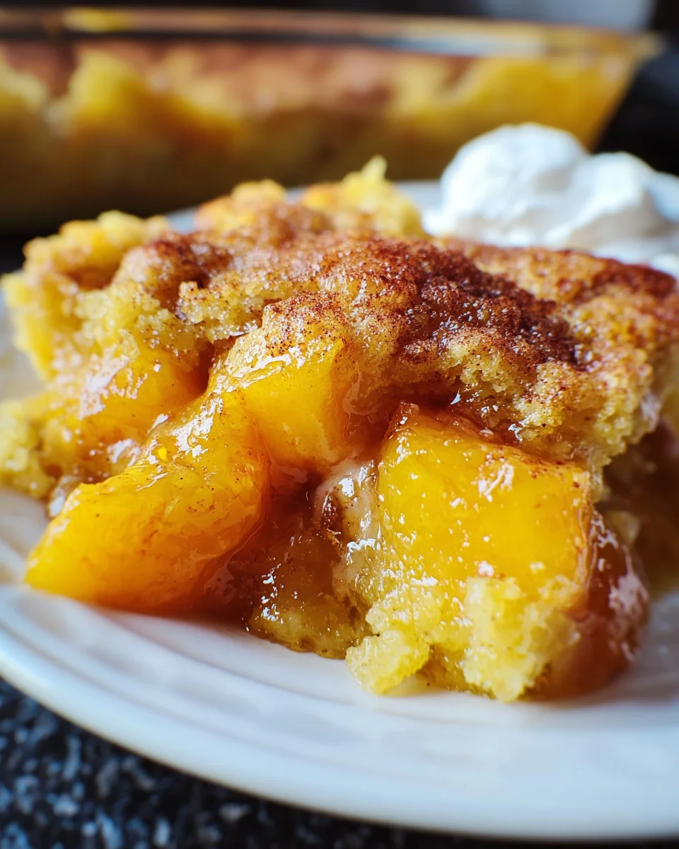 Peach Cobbler with Cake Mix