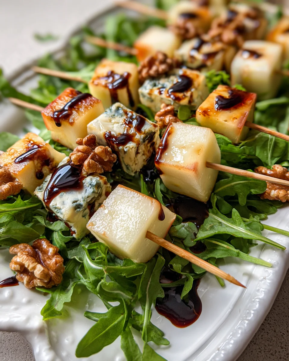 Pear & Brie Cheese Salad Skewers 14 Pear