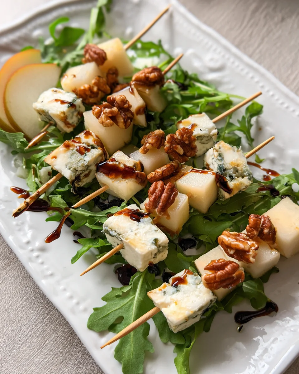 Pear & Brie Cheese Salad Skewers 15 Pear