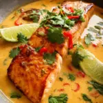 Poached Salmon in Coconut Lime Sauce