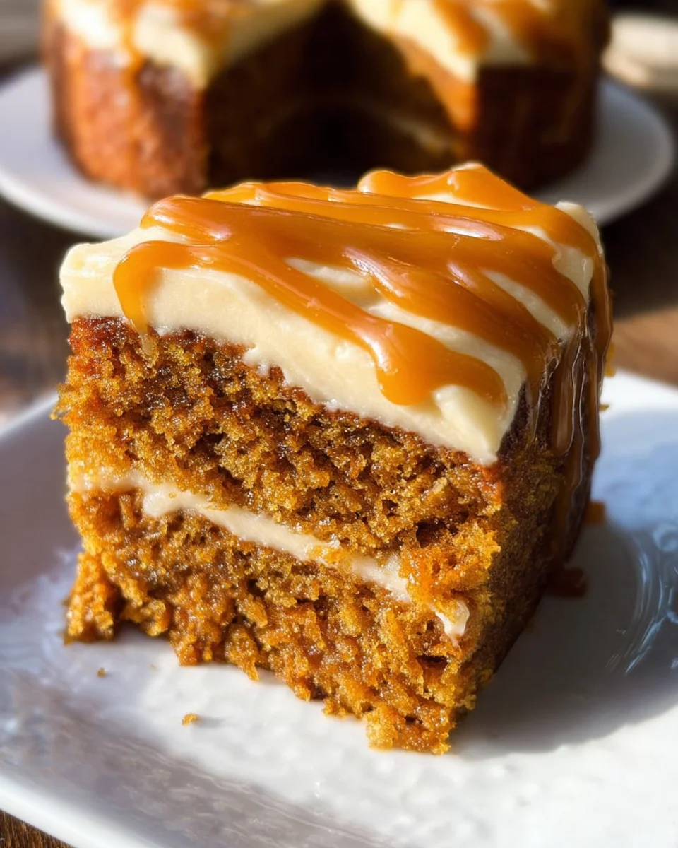 Pumpkin Cake with Caramel Cream Cheese Frosting 34 Pumpkin