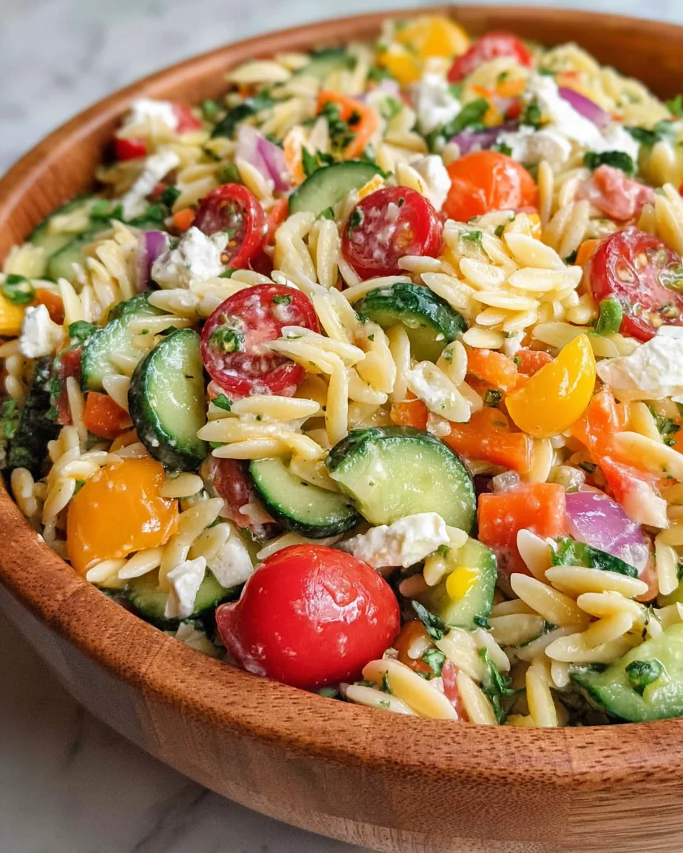 Rainbow Orzo Salad