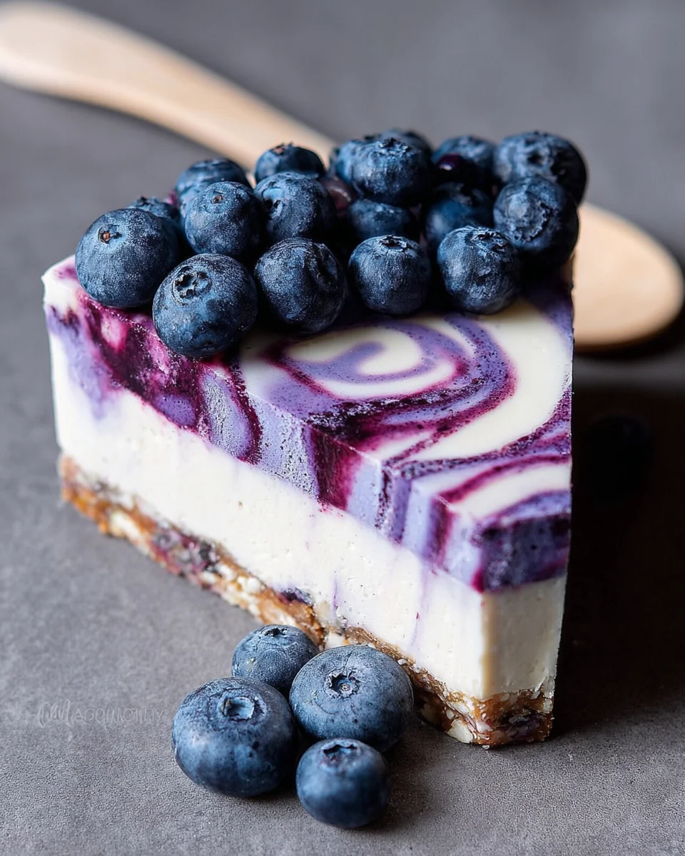 Raw Vegan Blueberry Cheesecake