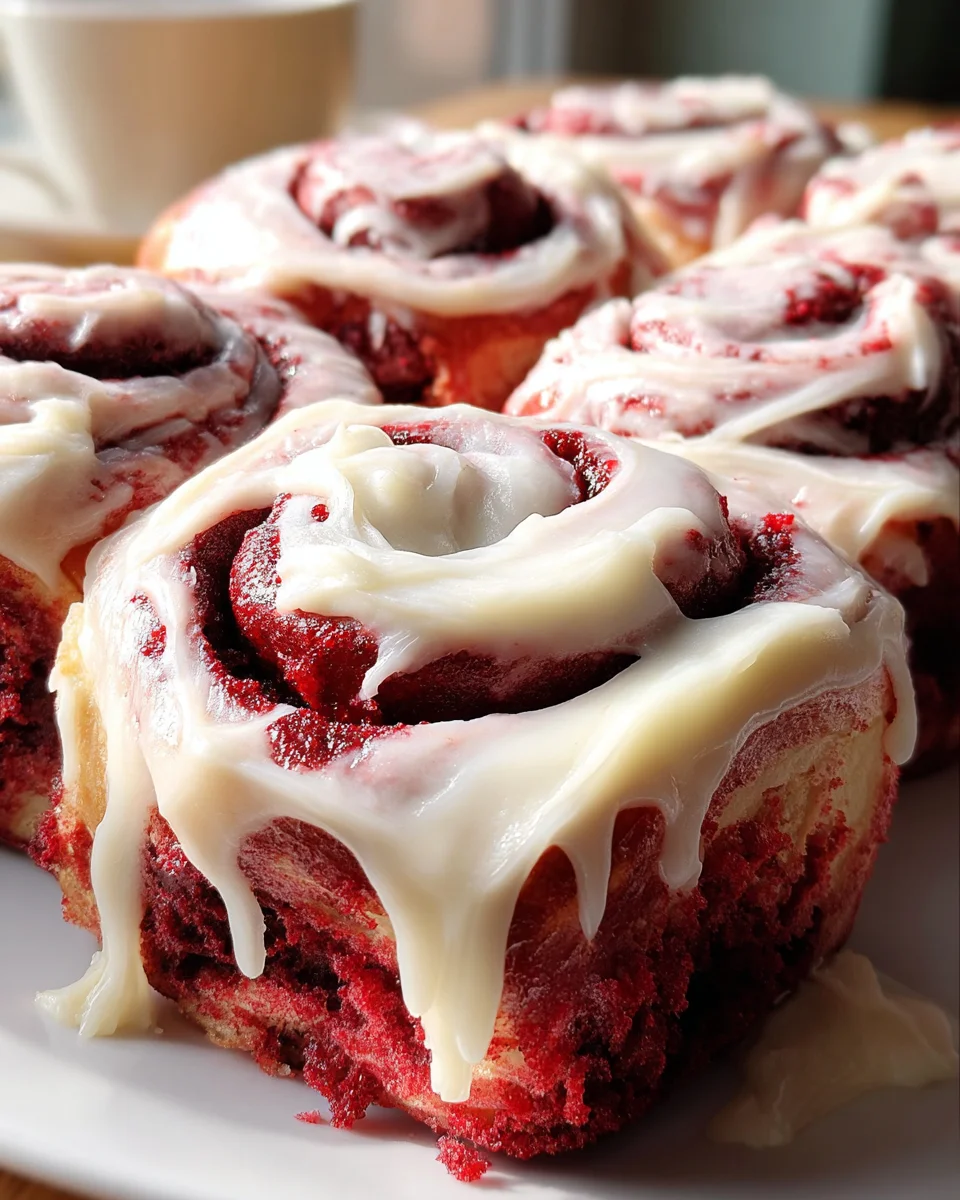 Red Velvet Cinnamon Rolls 33 Red