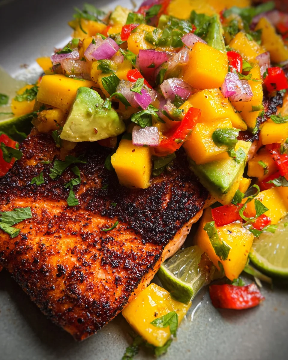 Salmon with Mango Salsa 19 Salmon